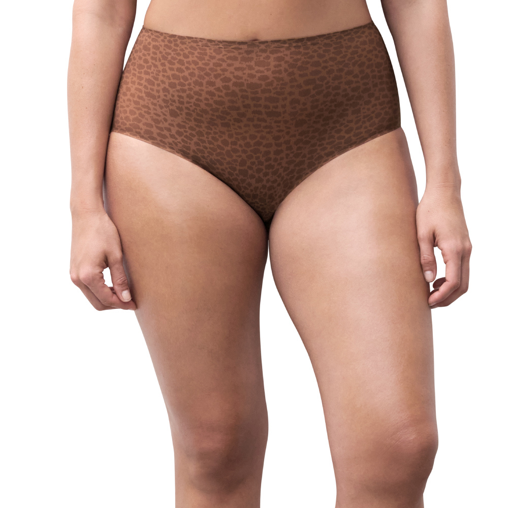 【Chantelle Lab】透氣涼感無痕高腰內褲>獵豹印花(11D70_C60)【Soft Stretch】