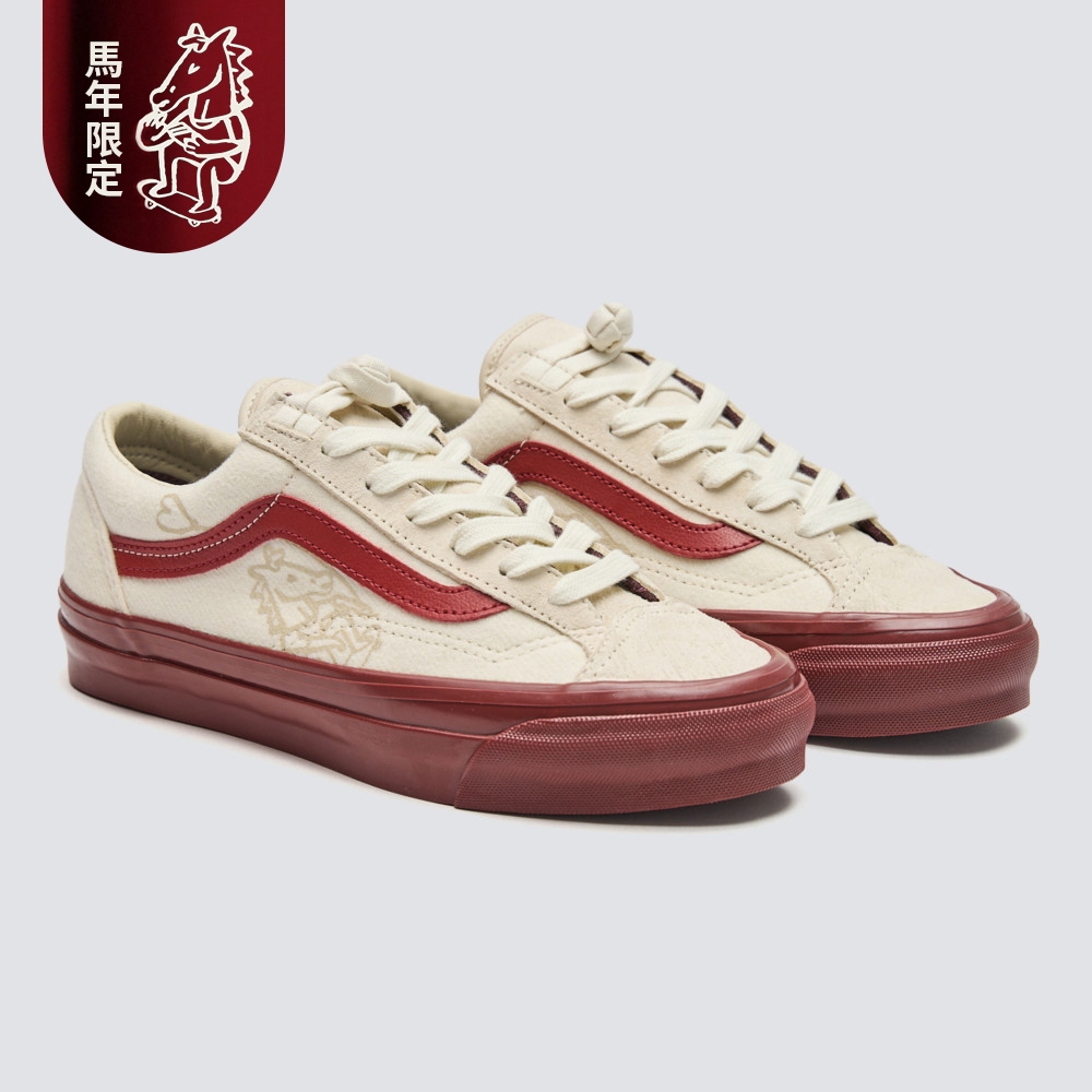 Vans x Bolin 馬年藝術家聯名系列 LX Old Skool 36 白色/紅色滑板鞋