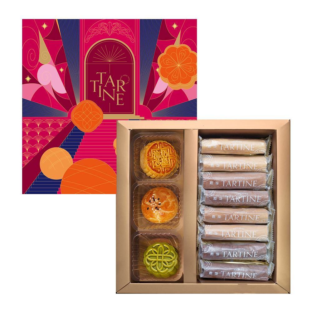 【唐緹 TARTINE】2件95折★好運芯芯禮盒(11入)【綜合蛋捲/2026春節禮盒/過年/開心果/奶皇流心/抹茶】