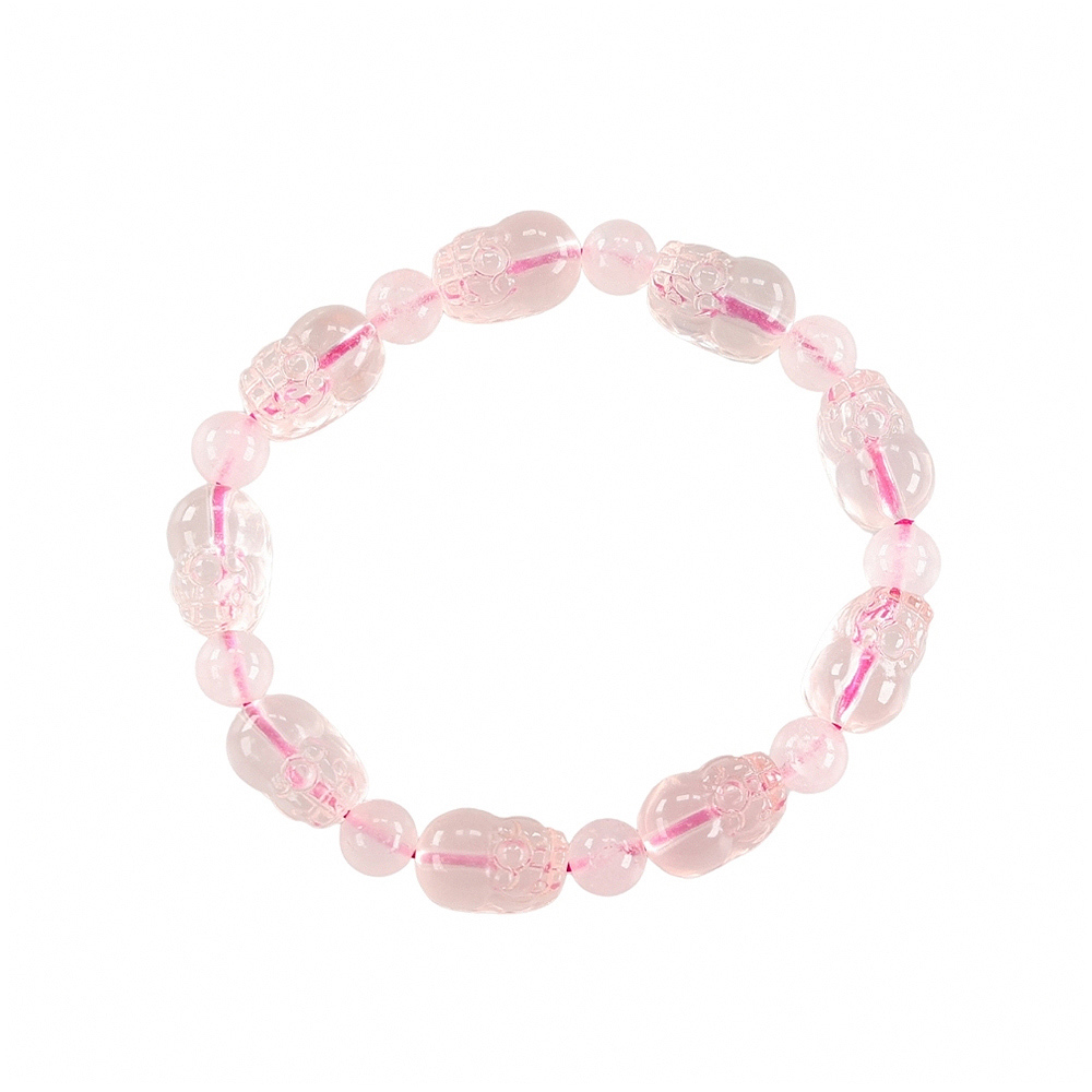 粉晶貔貅手鍊 (旺財運/聚財氣/鎮煞氣/招貴人/招桃花)