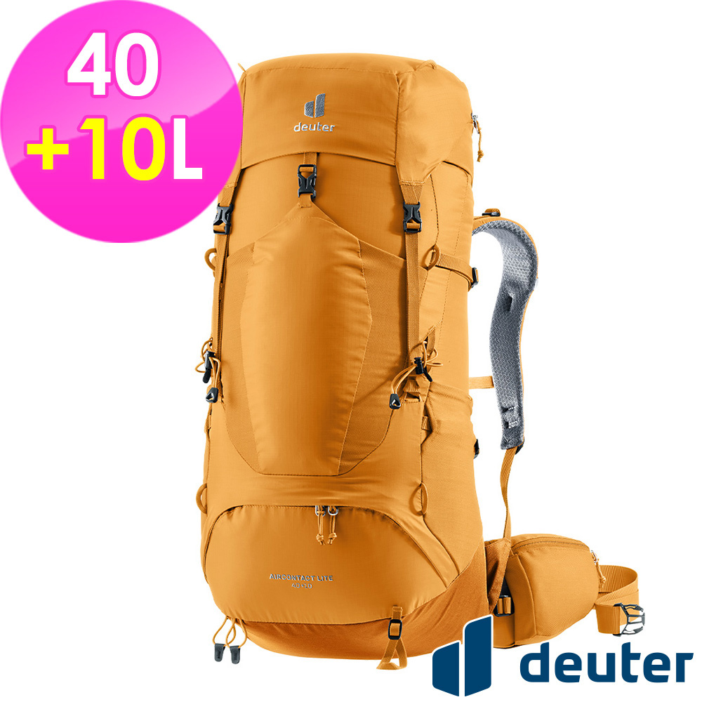 【deuter 德國】AIRCONTACT LITE拔熱式透氣背包/登山背包40+10L(3340123楓葉橘)
