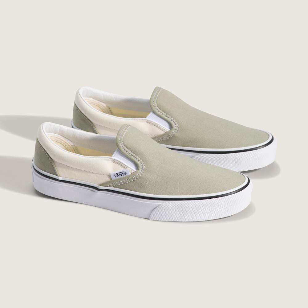 Classic Slip-On 卡其綠色/米白色滑板鞋