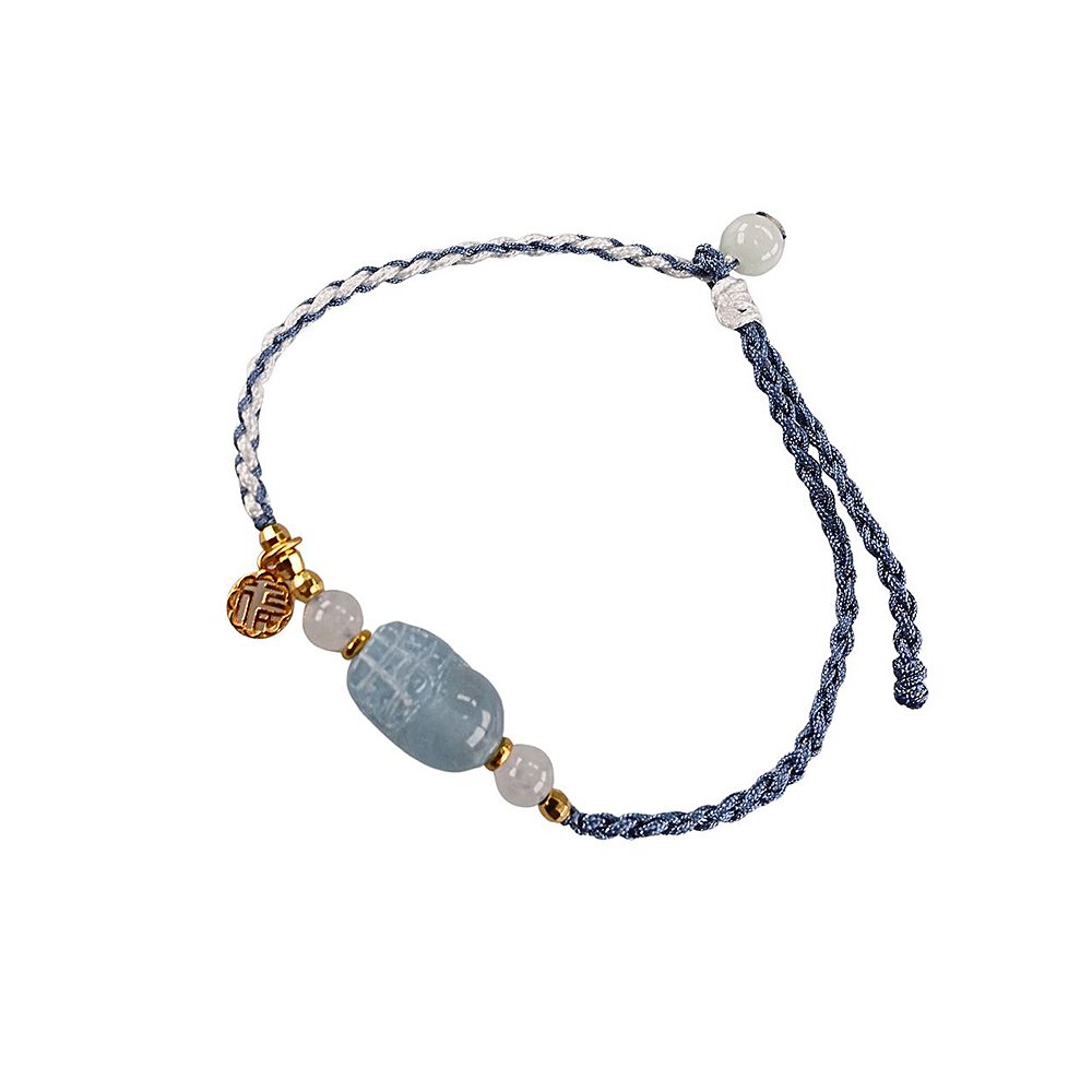 納財貔貅海藍寶手鍊  (招財運/守財庫/招貴人/穩事業/開運首選)