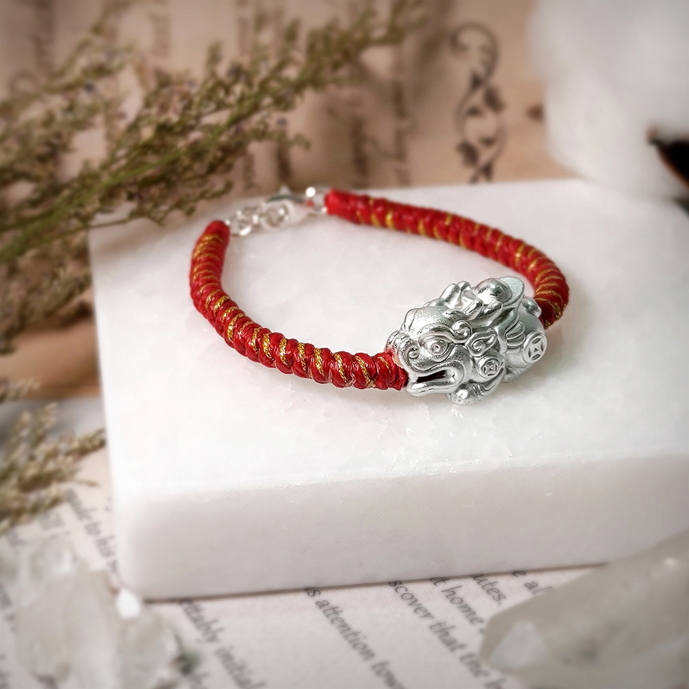 招財貔貅純銀手鍊 (招財/保平安/辟邪擋煞/防小人/招貴人)