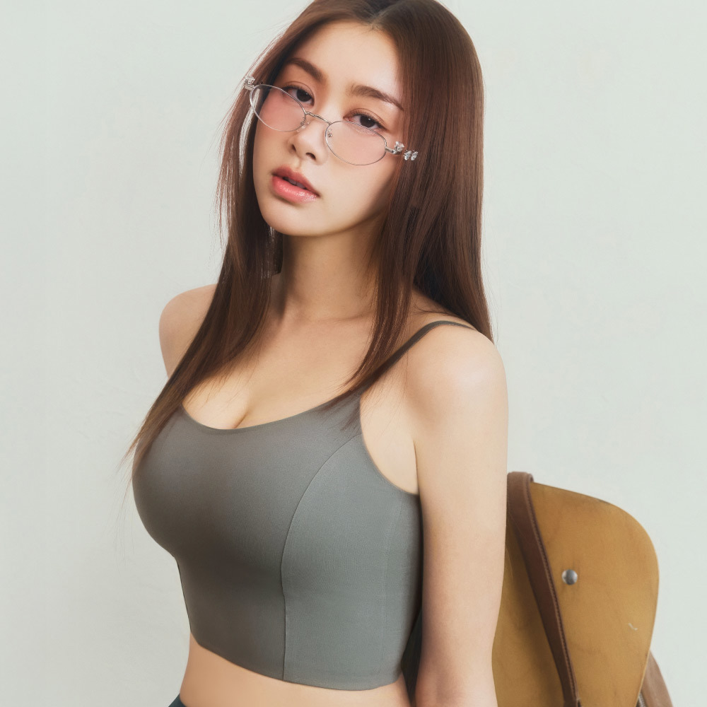 BRA TOP【3D SoftWear】無鋼圈貼合式無痕背心 ​(軟綿綿灰)