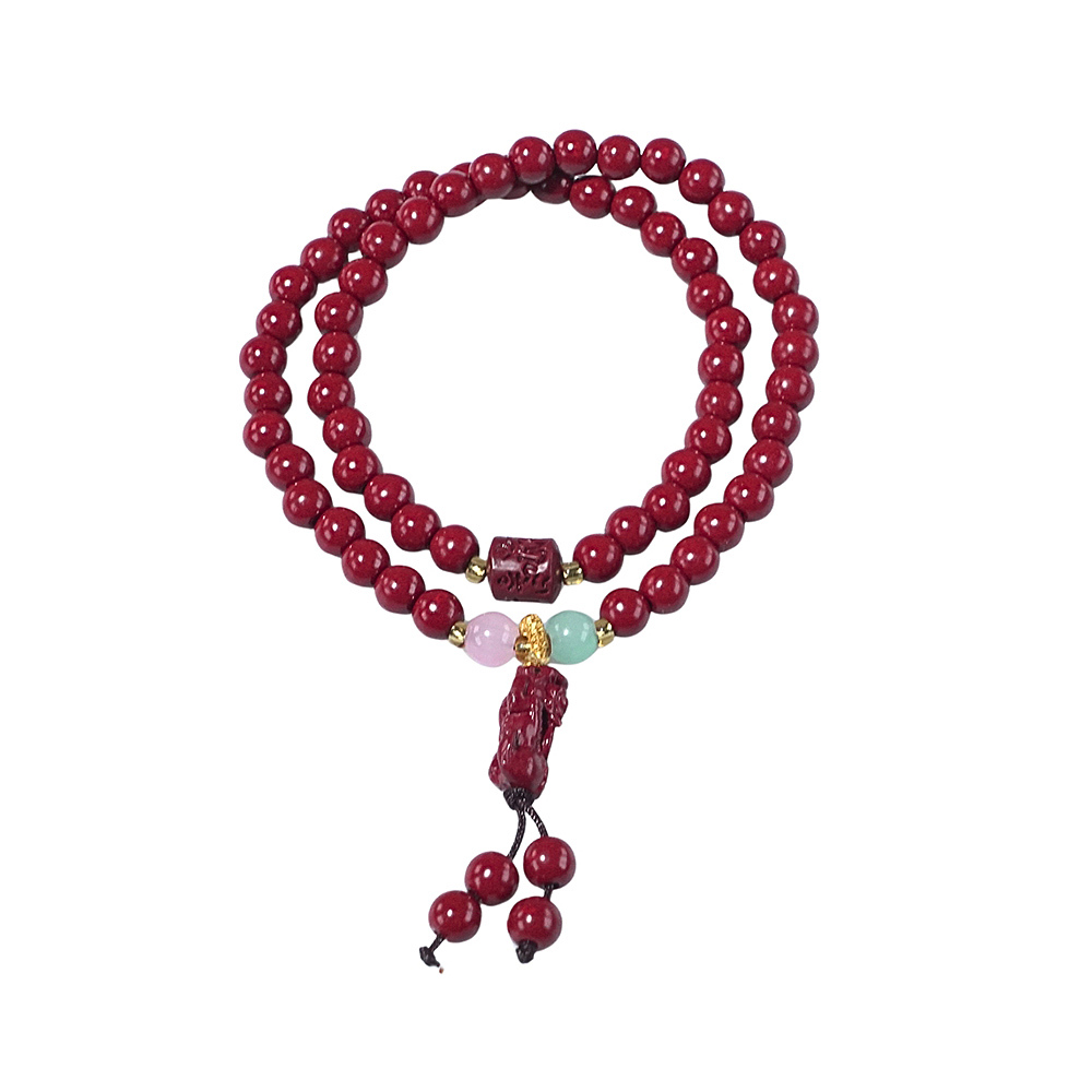 貔貅硃砂雙圈手鍊 (招財運/聚財氣/旺事業/穩財庫/鎮氣場)