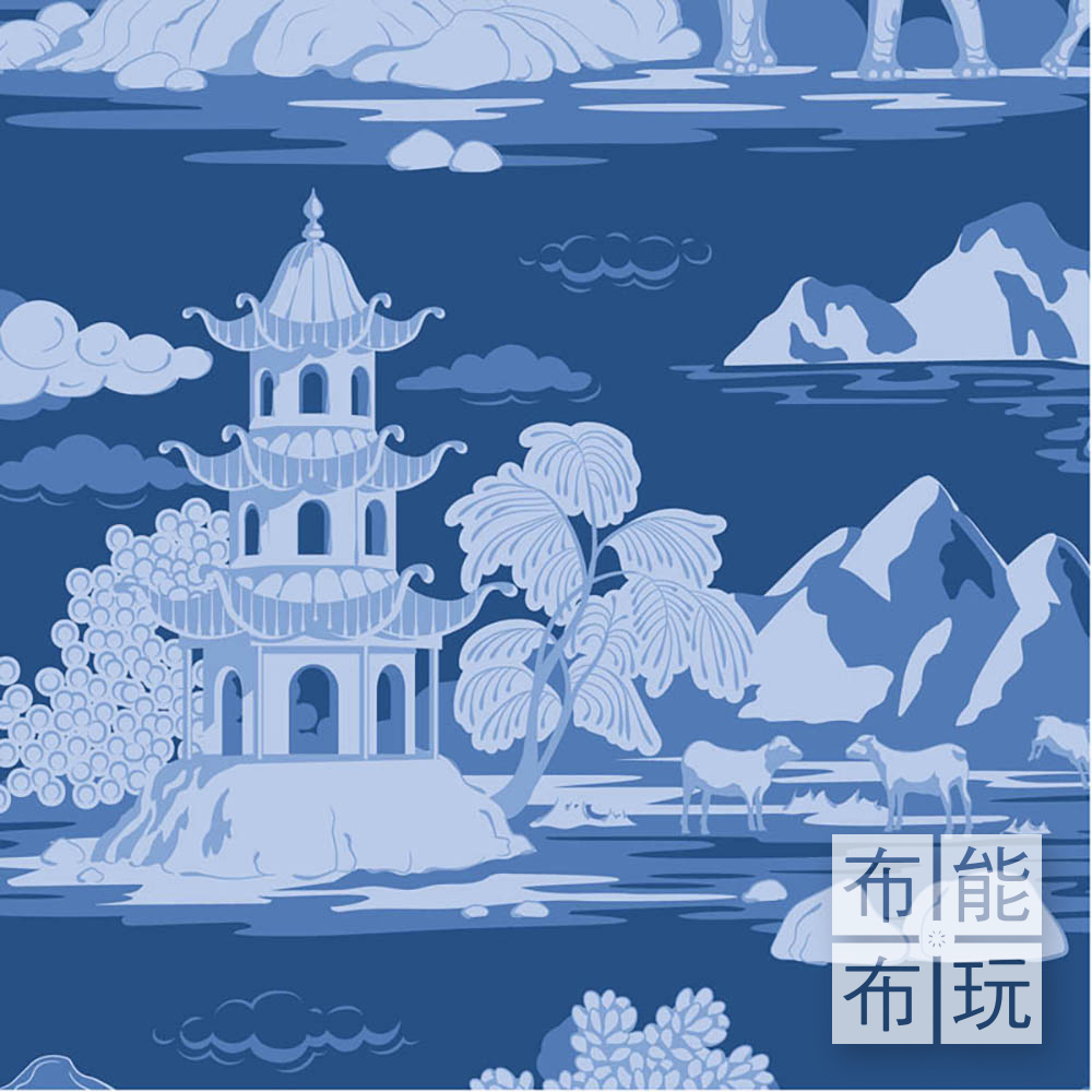 【2026年特別版新品預購】Tilda Something Blue 藍釉棉布: 夜色風景 100680