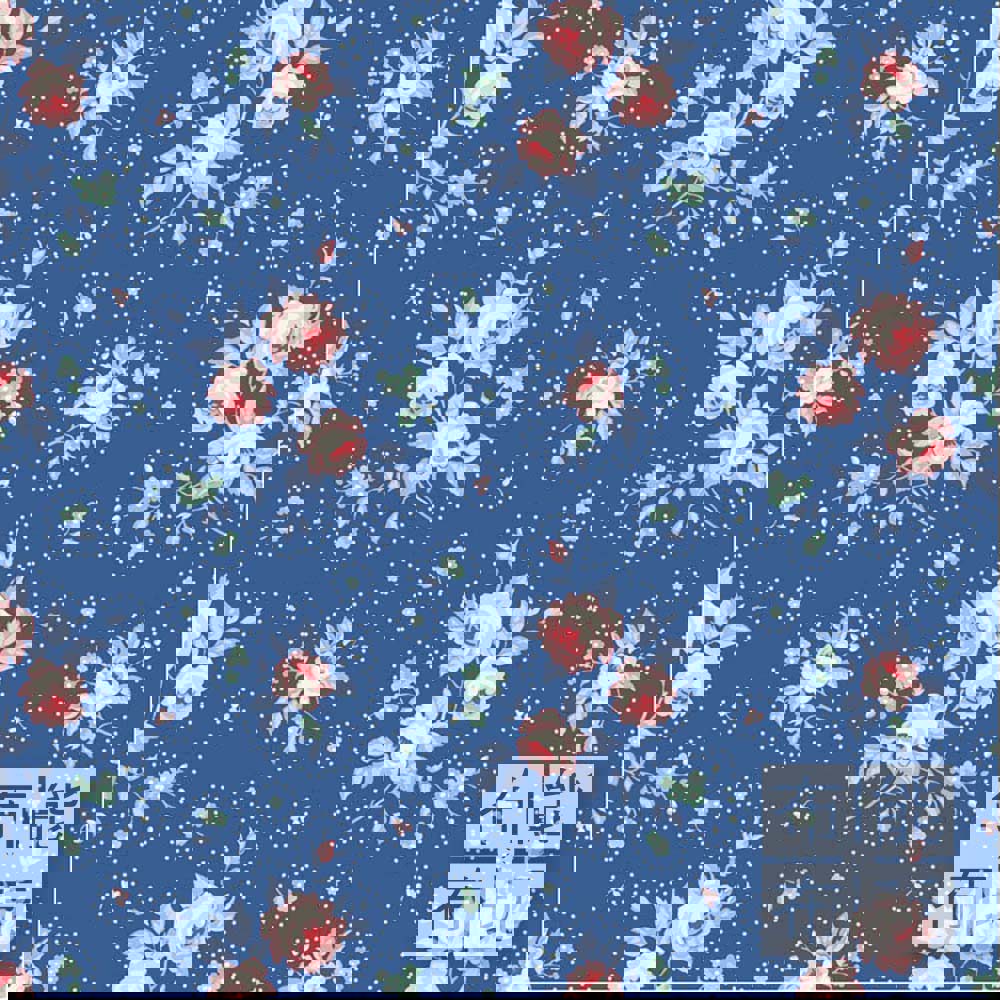 【2026年特別版新品預購】Tilda Something Blue 藍釉棉布: 丹寧藍色初吻 100679