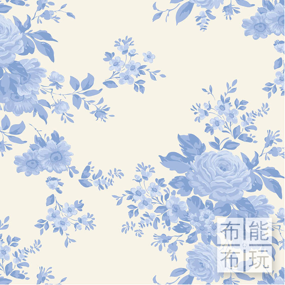 【2026年特別版新品預購】Tilda Something Blue 藍釉棉布: 淺藍色頌歌 100664