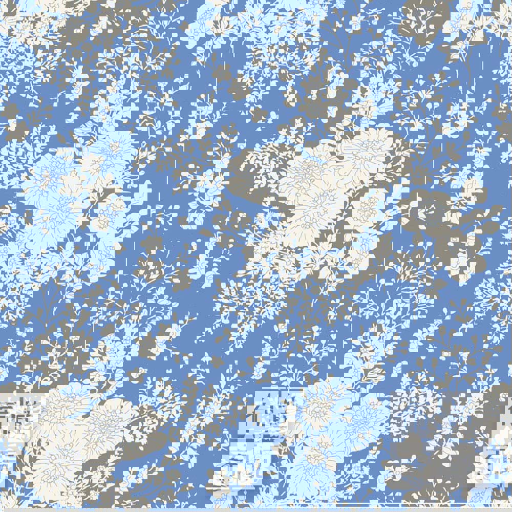 【2026年特別版新品預購】Tilda Something Blue 藍釉棉布: 矢車菊藍色伊索德 100663