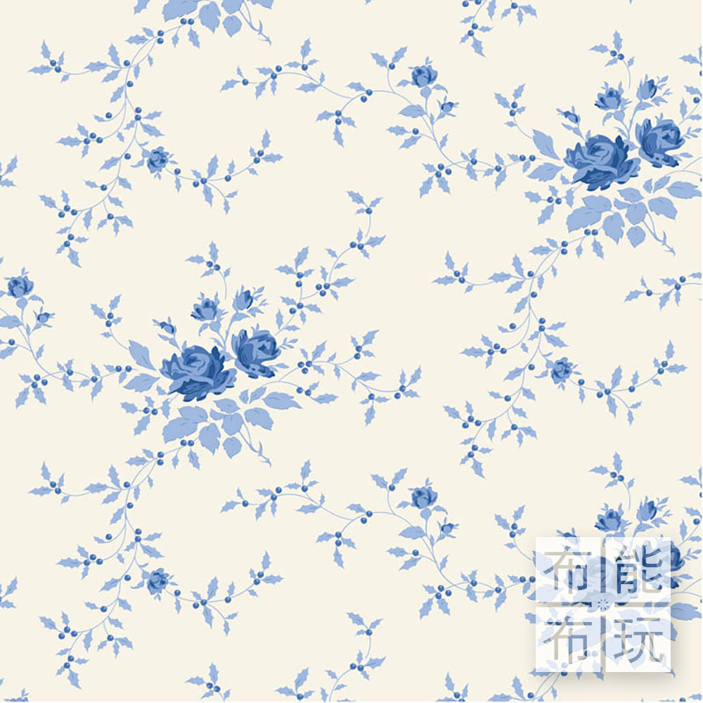 【2026年特別版新品預購】Tilda Something Blue 藍釉棉布: 藍色諾爾 100661