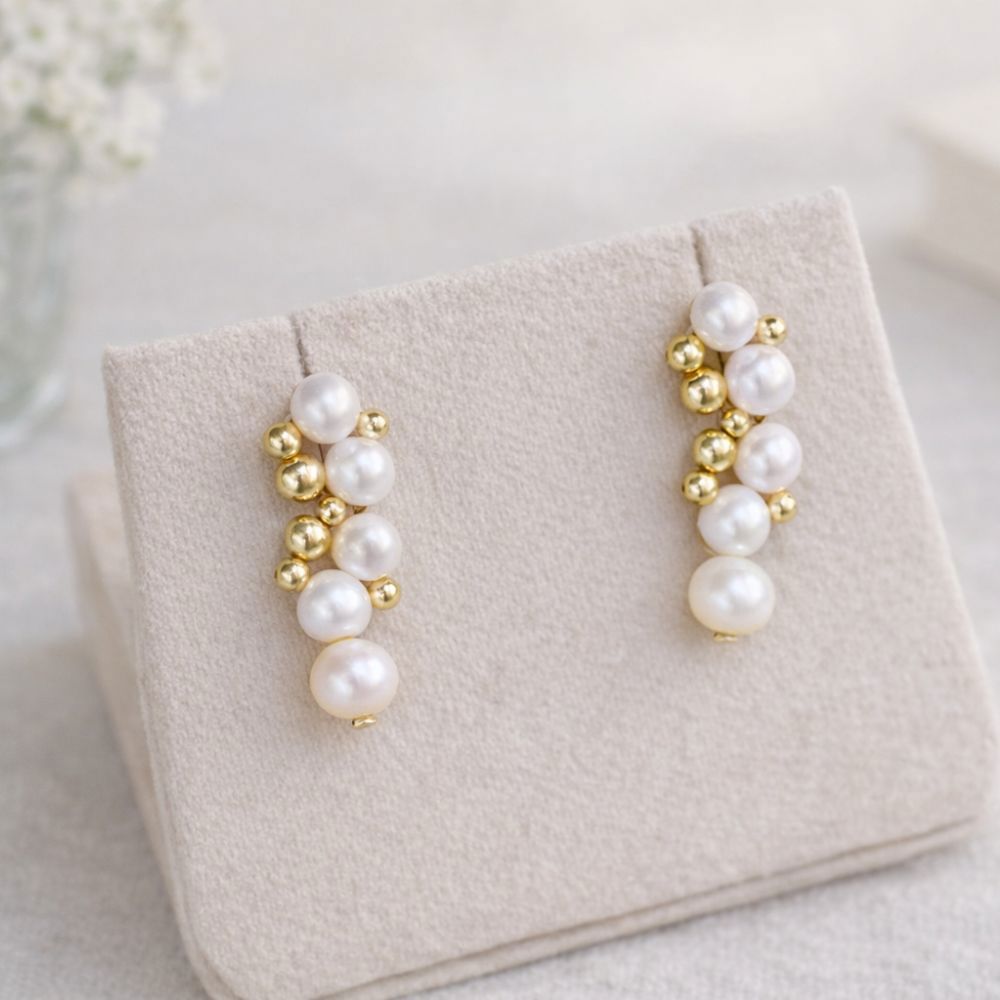 ENDRO ACC 光點珍珠耳環(含飾品盒)