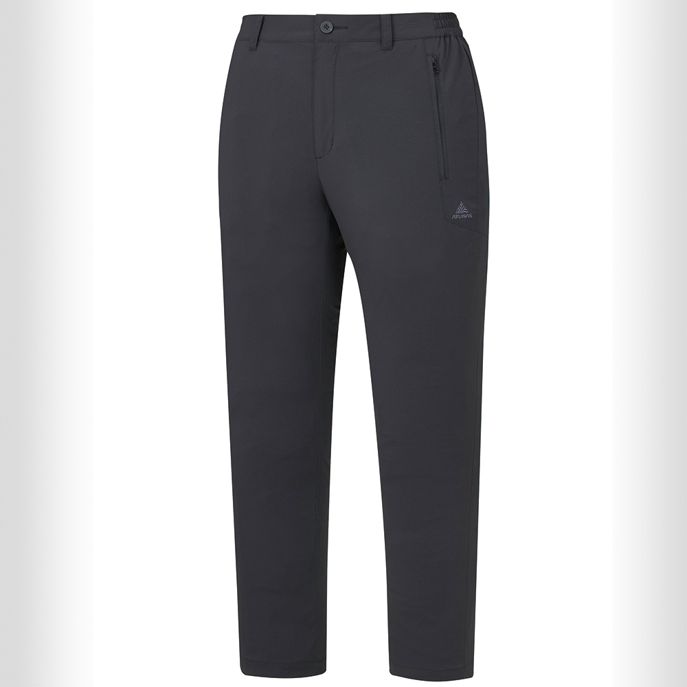 【網路專屬款】男款彈性長褲(A8PAHH01M黑/機能登山褲/吸溼排汗褲/休閒彈性褲)