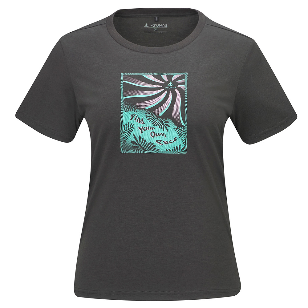 女款ATUNAS-TEX短袖T恤(A2TS2607W深灰/透氣/快乾排汗/夏日百搭)