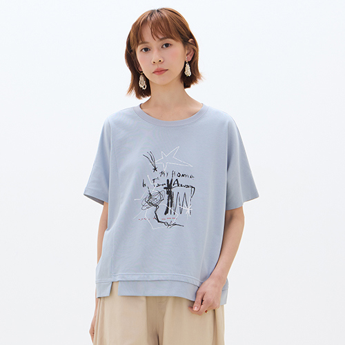 【E-WEAR 】TAKE ME HOME 印花純棉上衣 - 四色