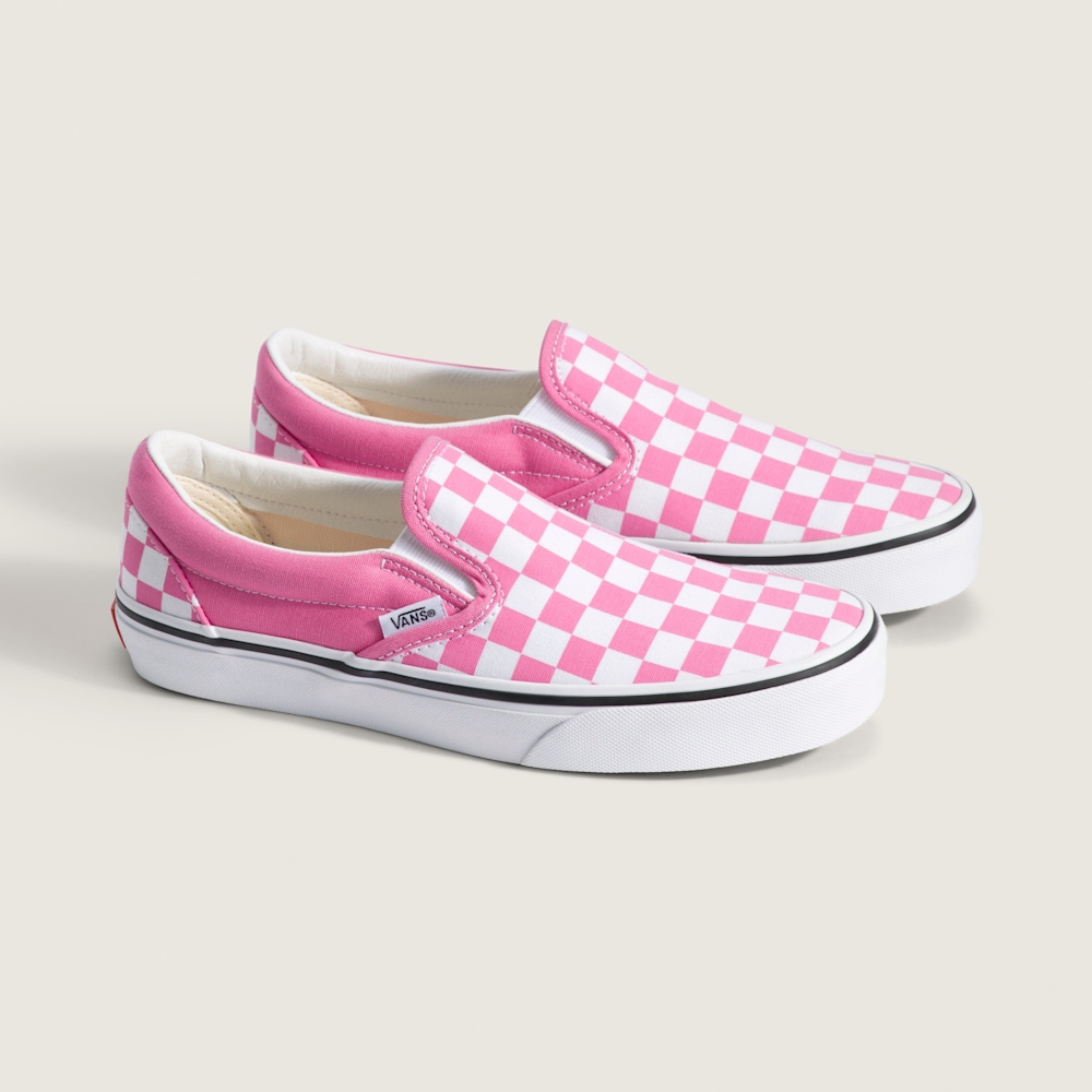 Color Theory Classic Slip-On 粉色棋盤格滑板鞋