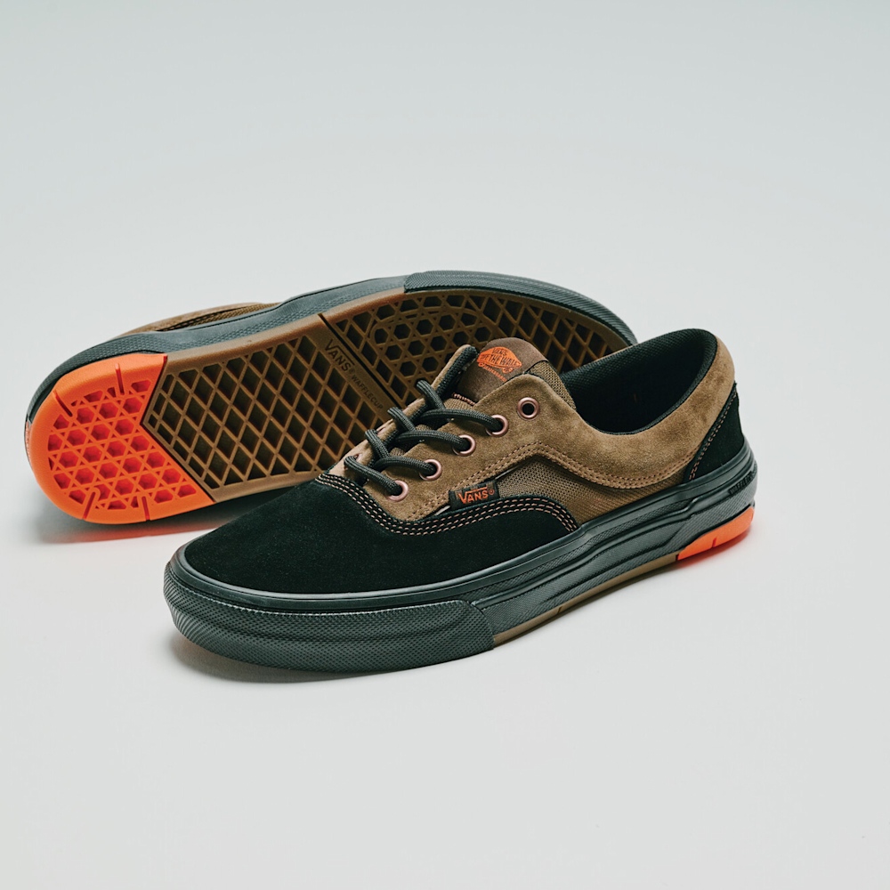 Skate Era Wafflecup 黑色/咖啡色專業滑板鞋