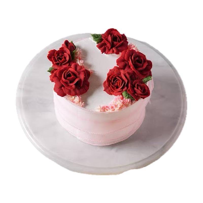 【花旗蛋糕】心開花(玫瑰) 6吋(原味海綿蛋糕+玫瑰花醬)(女王節DM商品)