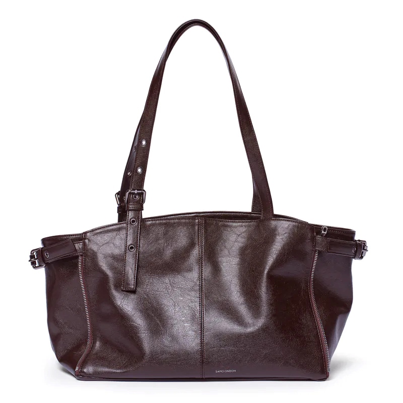 【SAMO ONDOH】結帳再折↘Zipper Shopper Bag M - goat chocolate