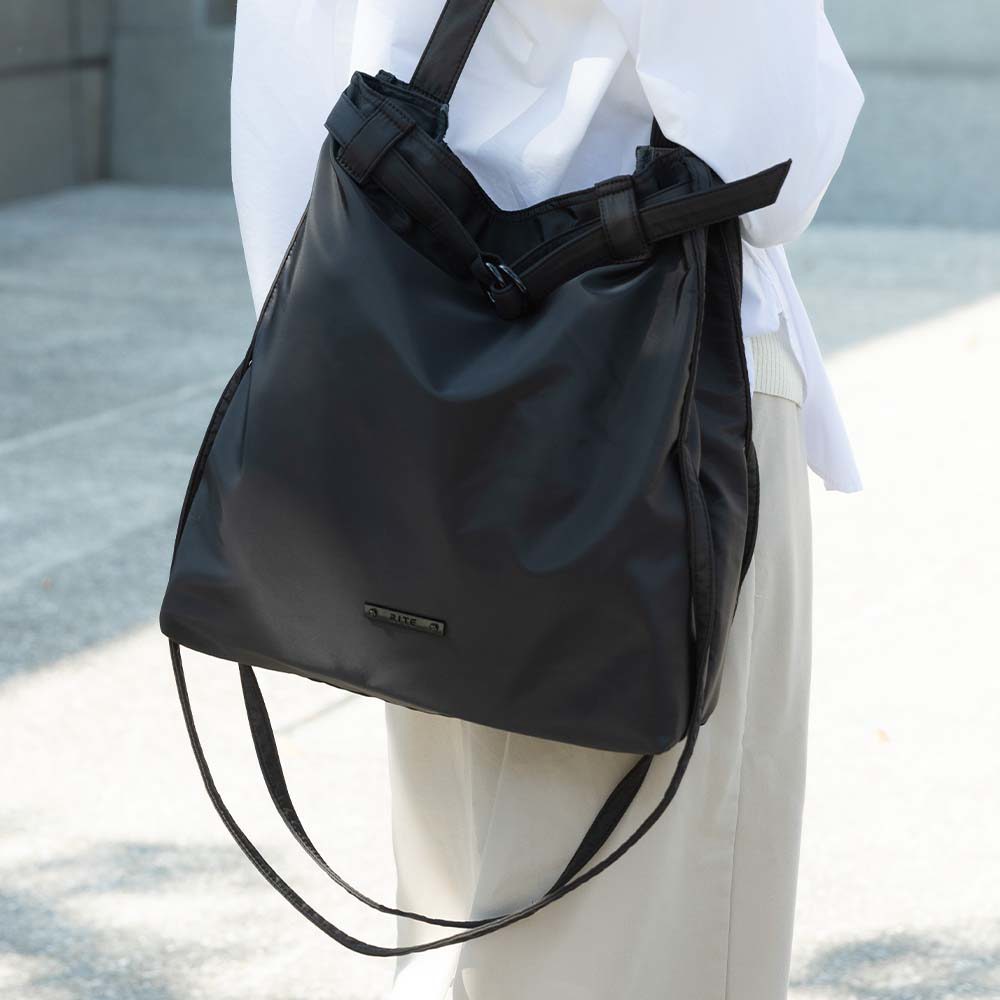 RITE 環保紗系列  EV08 The Slice Tote 薄片包－L－竹炭黑