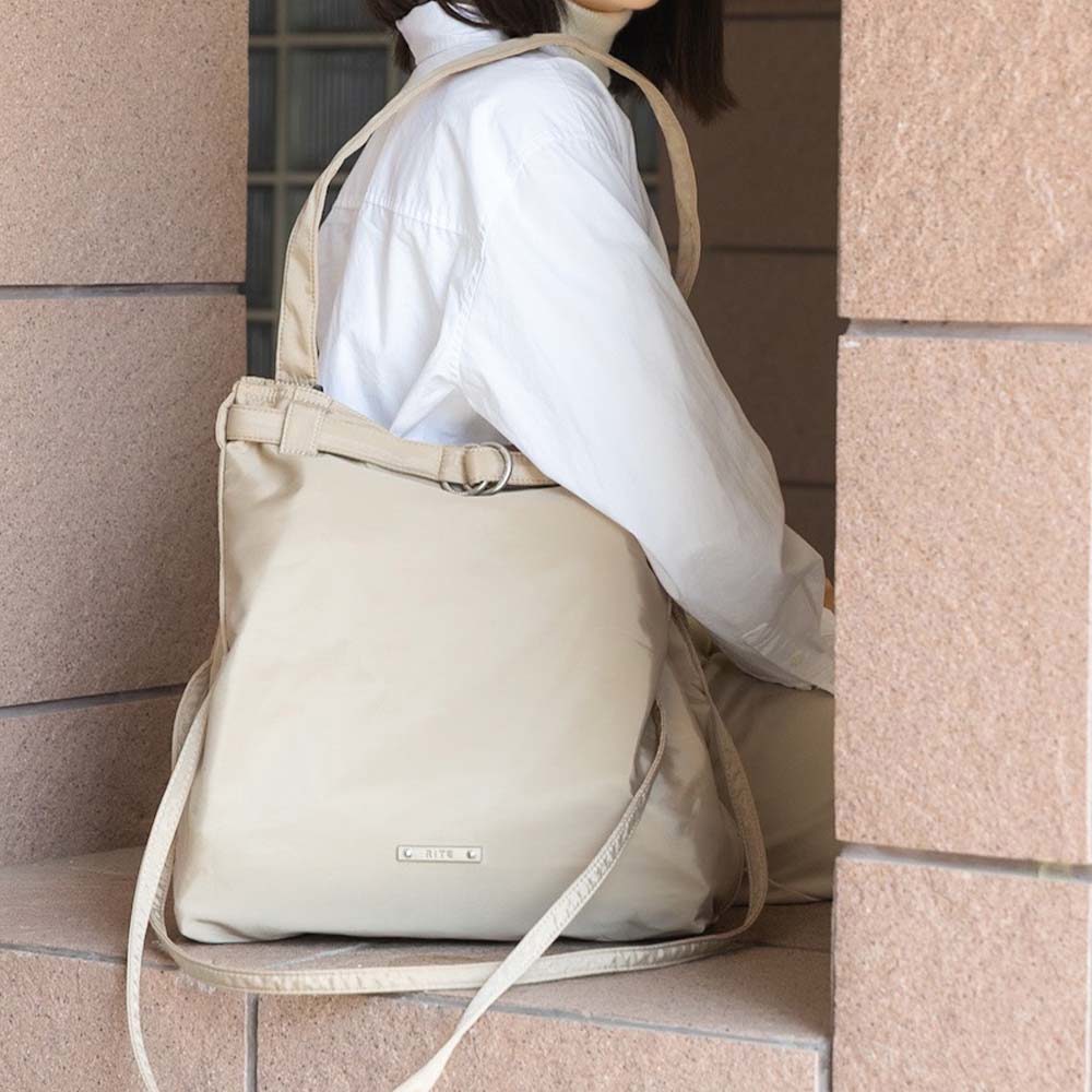 RITE 環保紗系列  EV08 The Slice Tote 薄片包－L－焙茶拿鐵