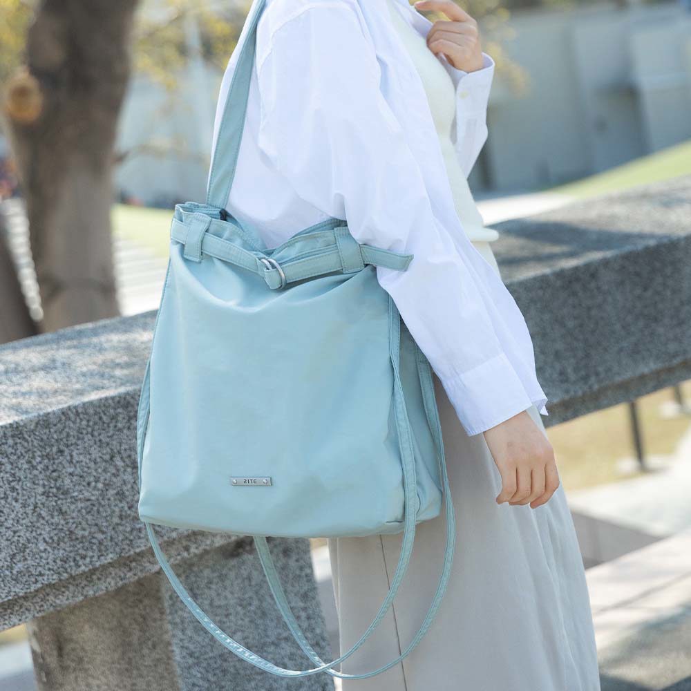 RITE 環保紗系列  EV08 The Slice Tote 薄片包－L－開心果綠