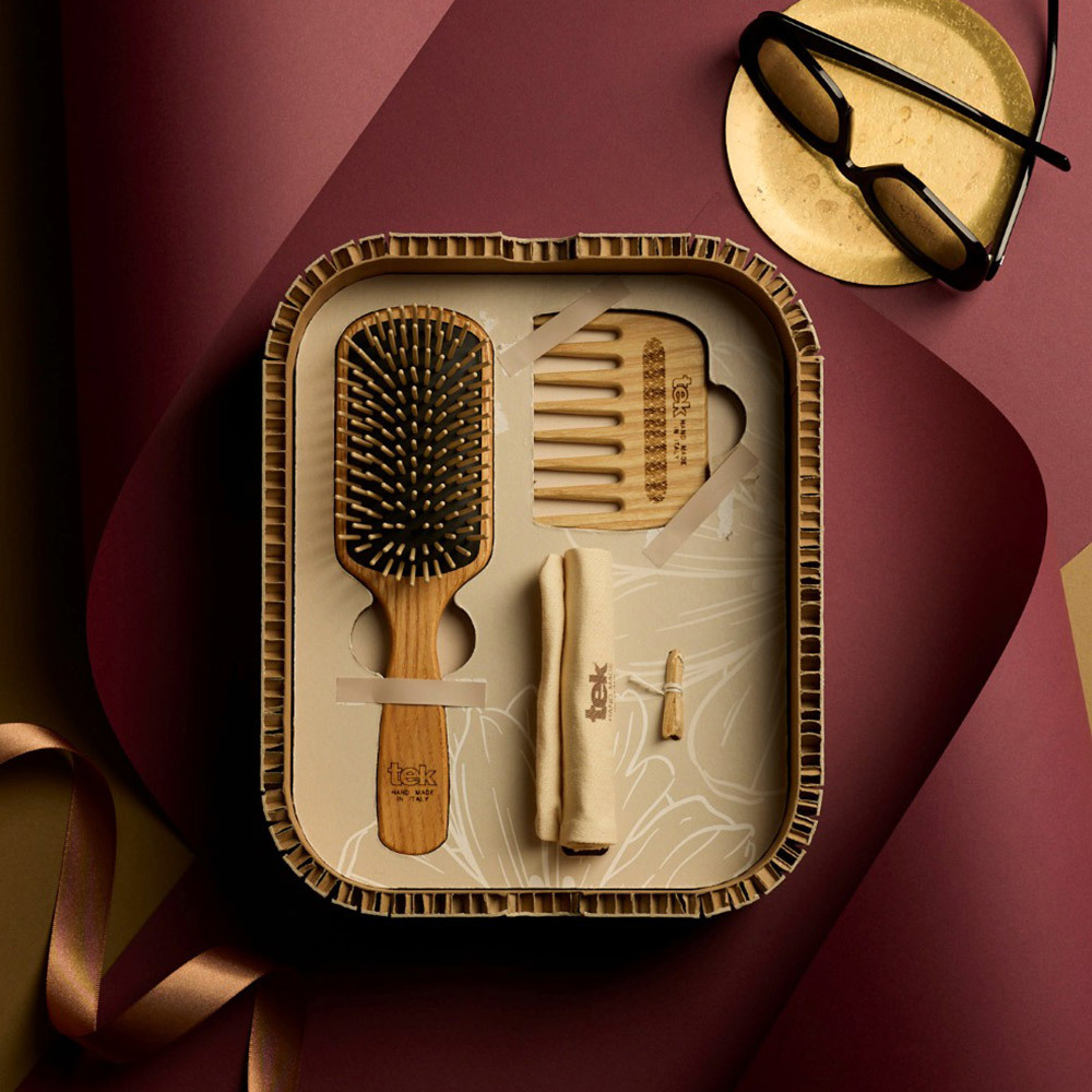 tek 義大利髮梳禮盒 - 長髮組合