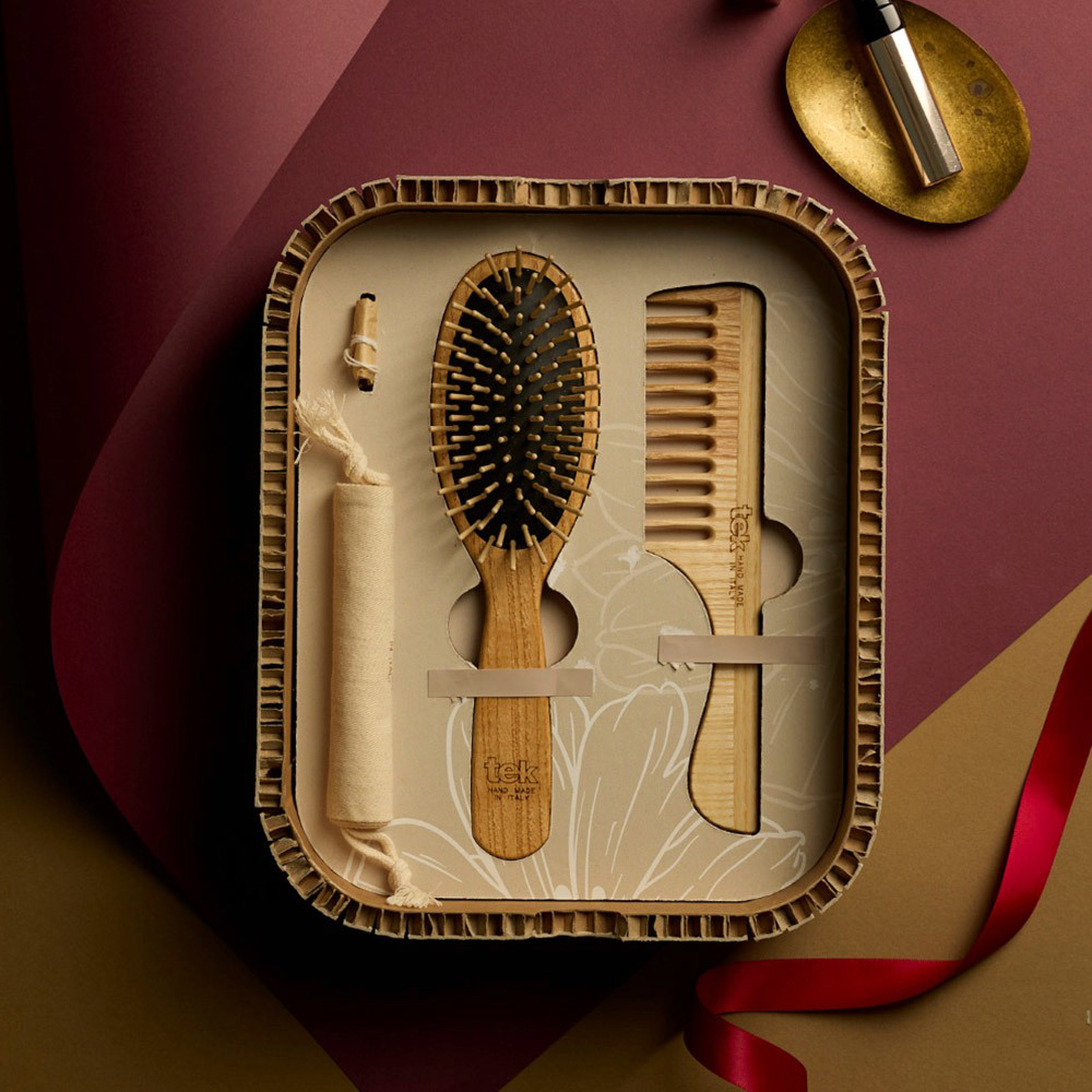 tek 義大利髮梳禮盒 - 中短髮組合
