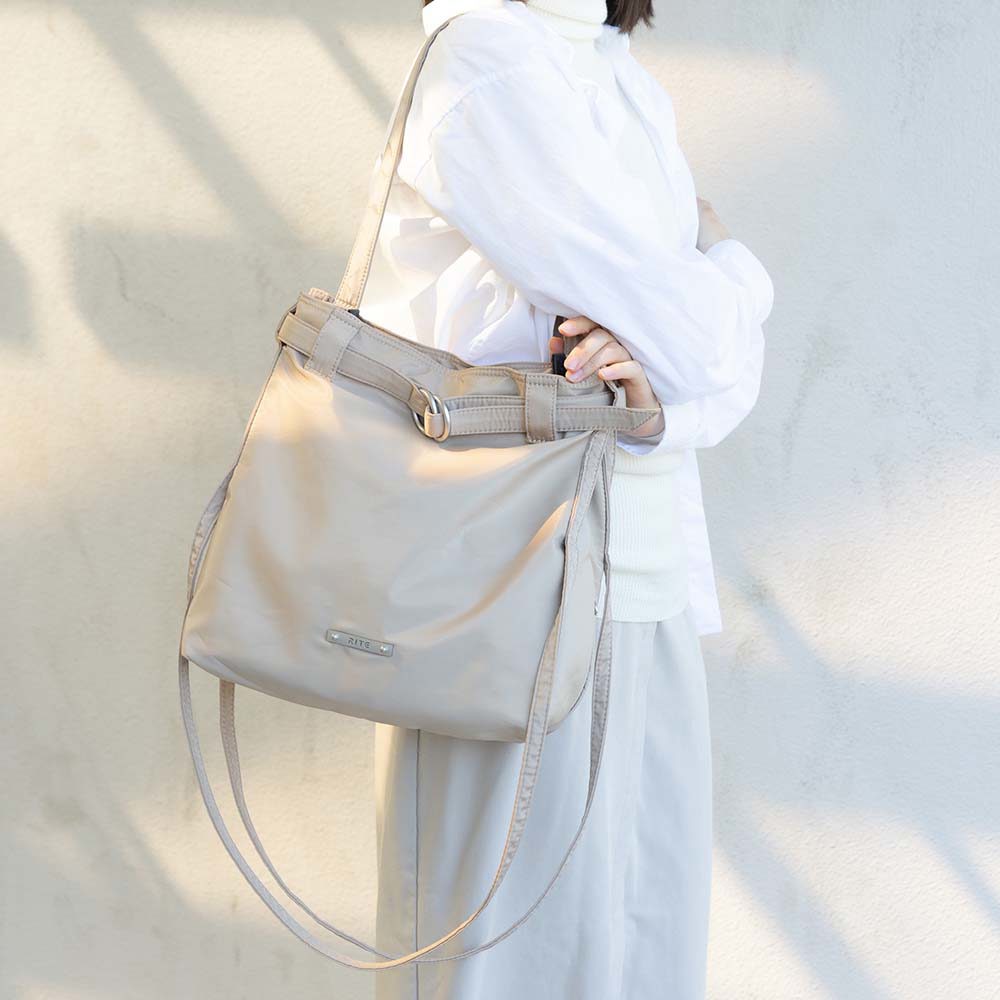 RITE 環保紗系列  EV08 The Slice Tote 薄片包－M－焙茶拿鐵