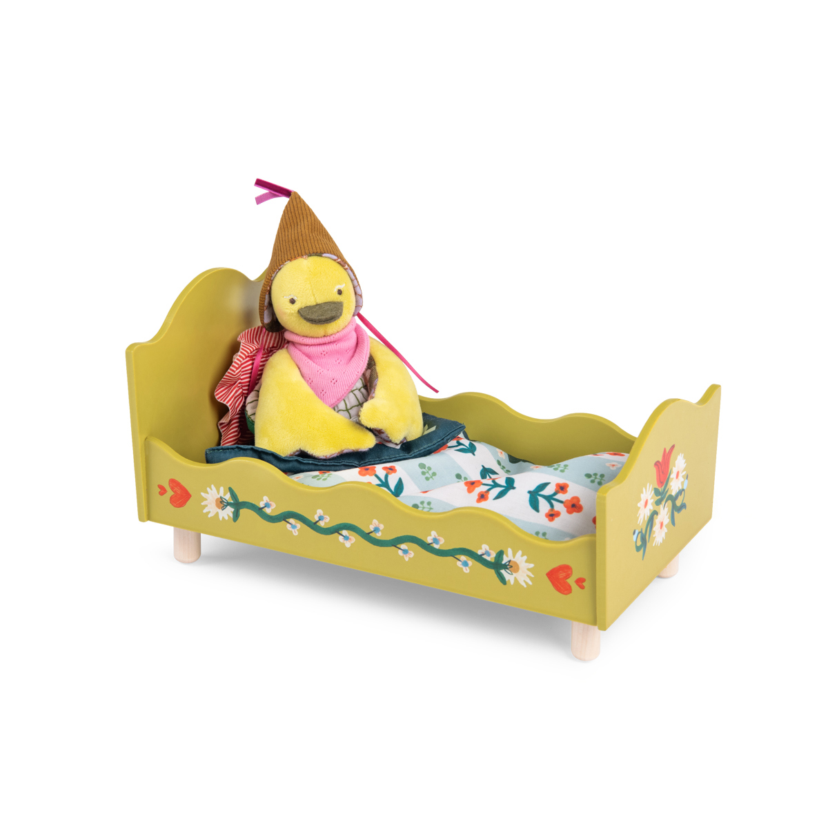 法國 Moulin Roty 米努奇卡斯 木質玩偶小床 (不附玩偶)