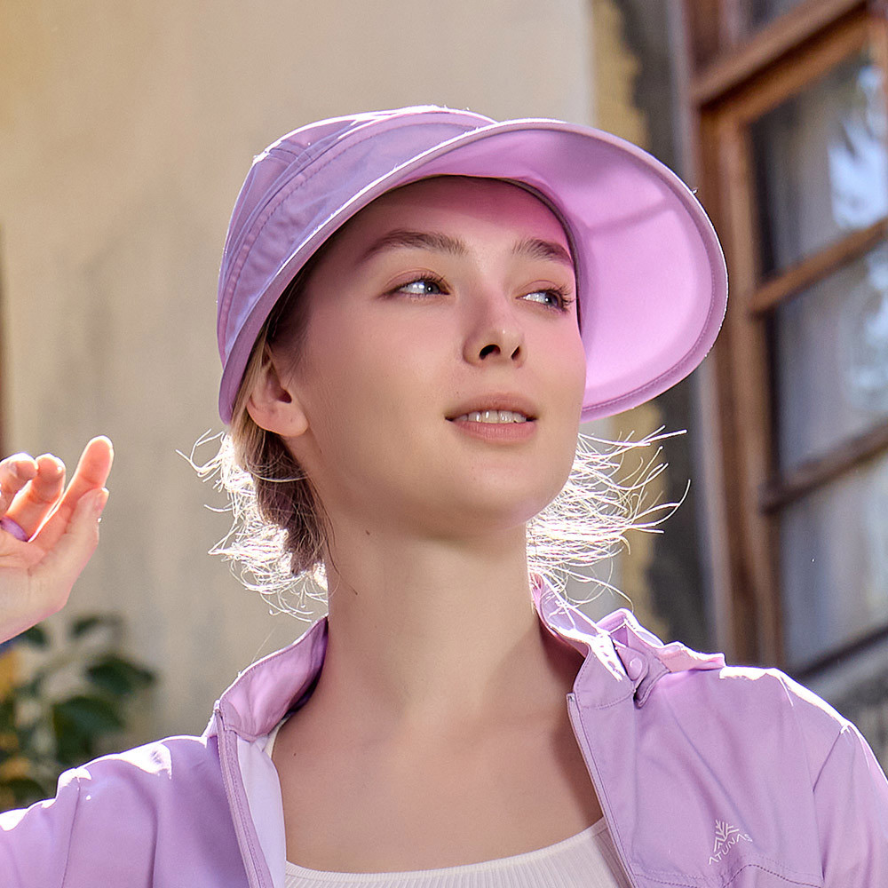 玩美肌光超輕兩用帽(A1AHHH16N馬卡龍紫/防曬抗UV摺疊帽/美肌遮陽帽/美肌新革命)