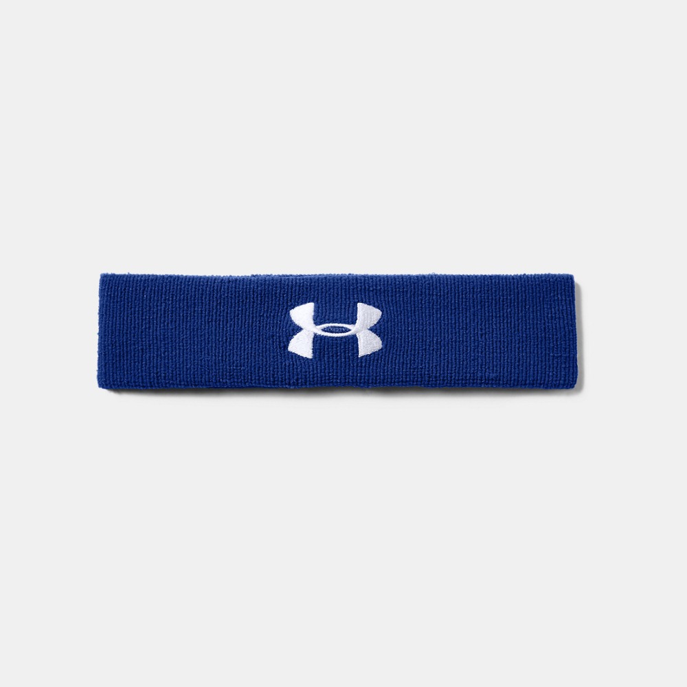 【UNDER ARMOUR】男 Performance運動頭帶-藍  1276990-400