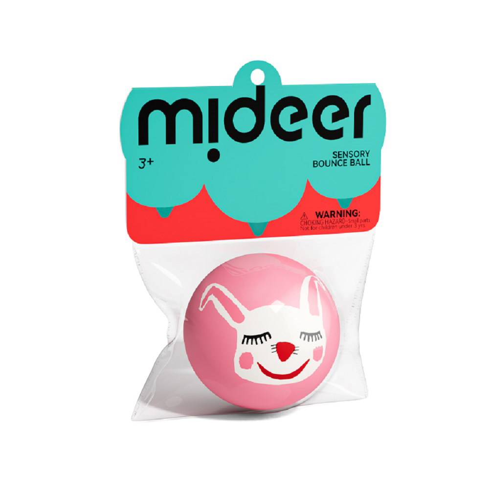 MiDeer 迷你感官彈跳球6cm (粉紅兔/咖啡貓)