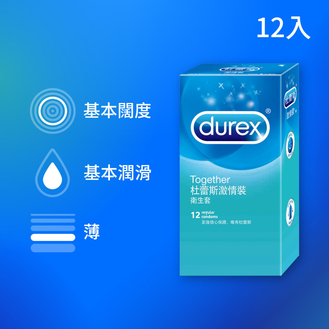 【基本防護系列】杜蕾斯激情裝衛生套12入