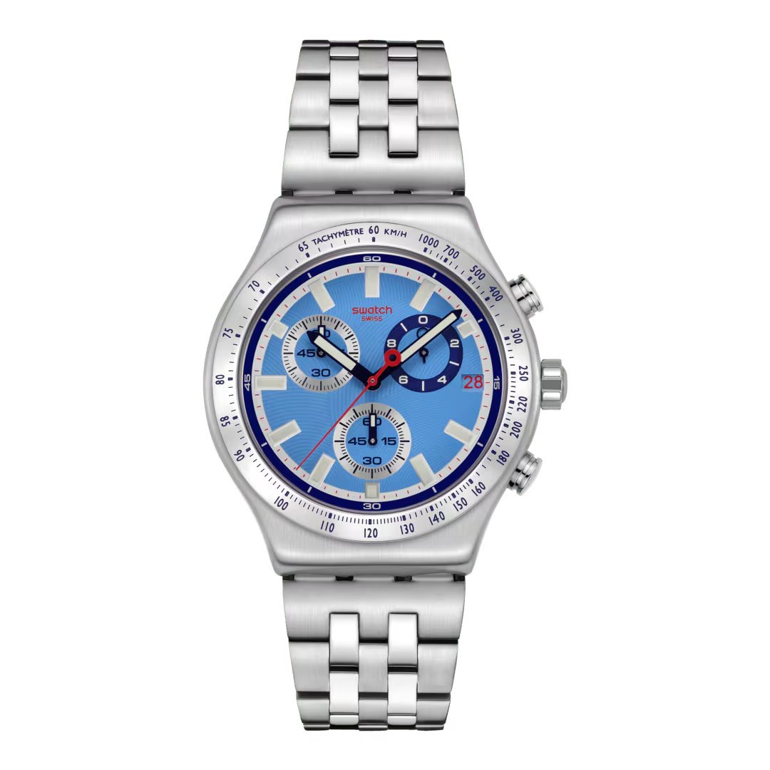 【swatch】MIDDAY IN THE MIRROR 手錶 男錶/女錶/瑞士製造 YVS541G (43mm)