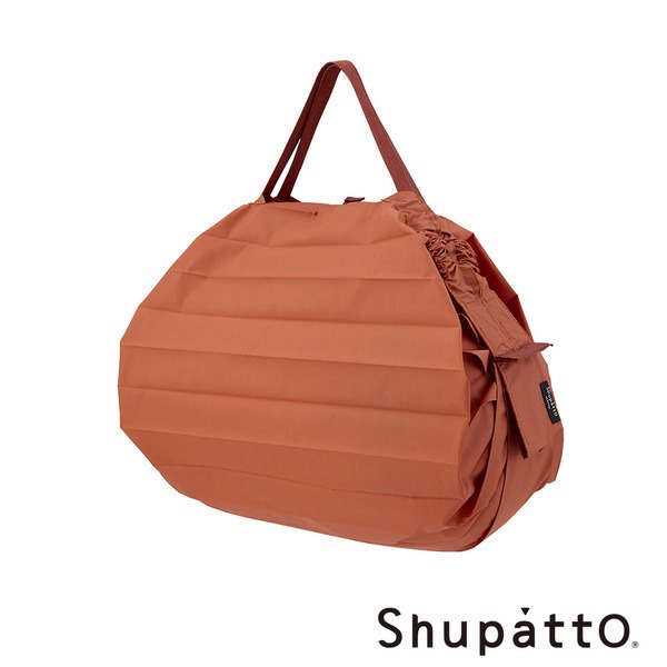 【Shupatto】燈籠型日常素色秒收環保啪啪包-中-紅磚橘 ( SH-S515BR-XAO2)