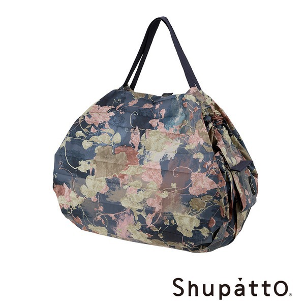 【Shupatto】燈籠型限定版夢幻屋系列秒收環保啪啪包-中-藤蔓黑( SH-S489IL-XDG1 )