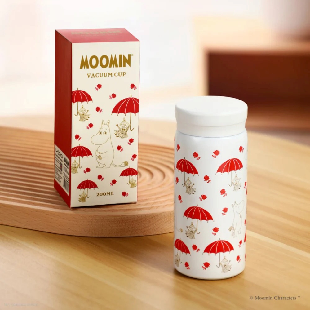 VIPO 嚕嚕米保溫杯-紅雨傘 200ml