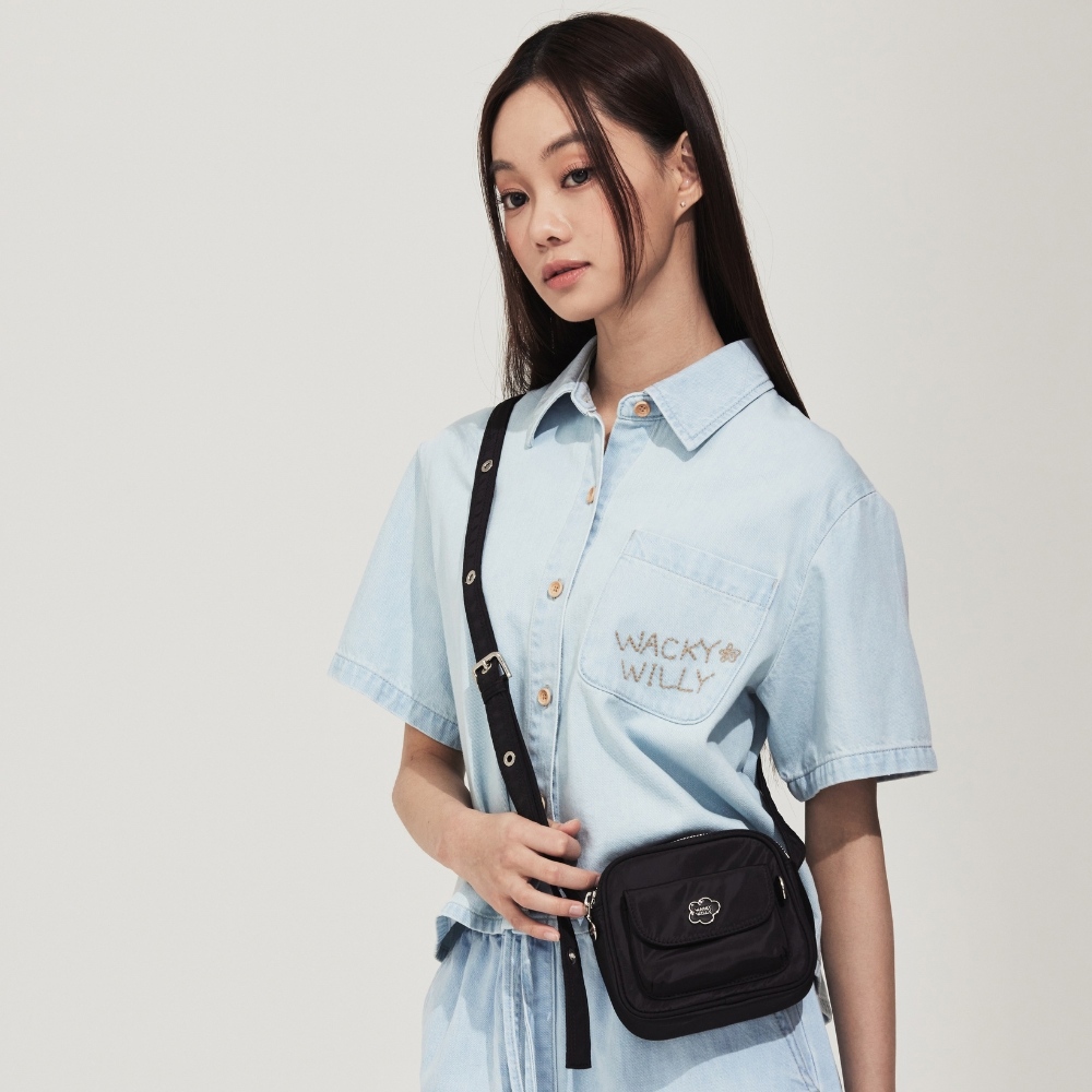 女款迷你斜背包 黑