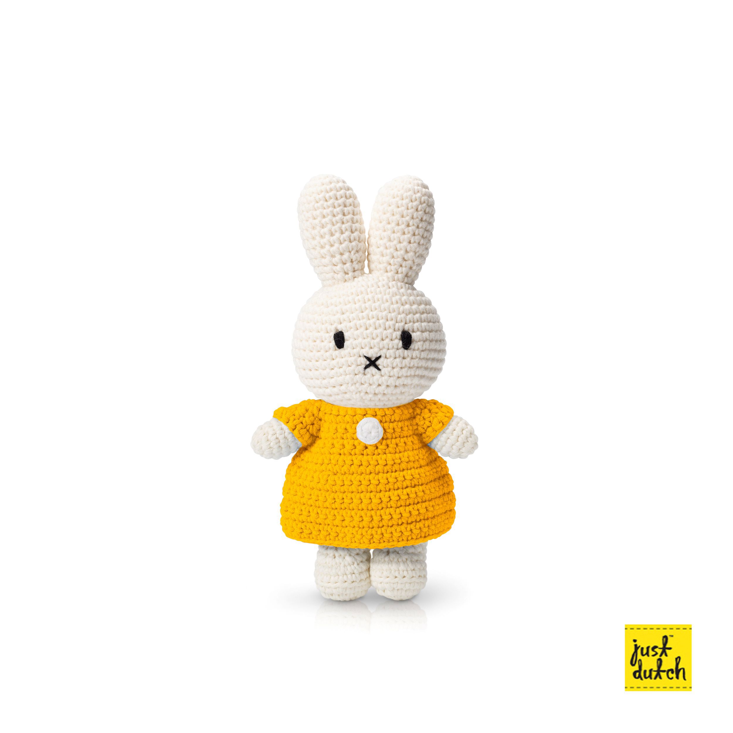 Just Dutch Miffy 手工編織 娃娃 - 黃色洋裝