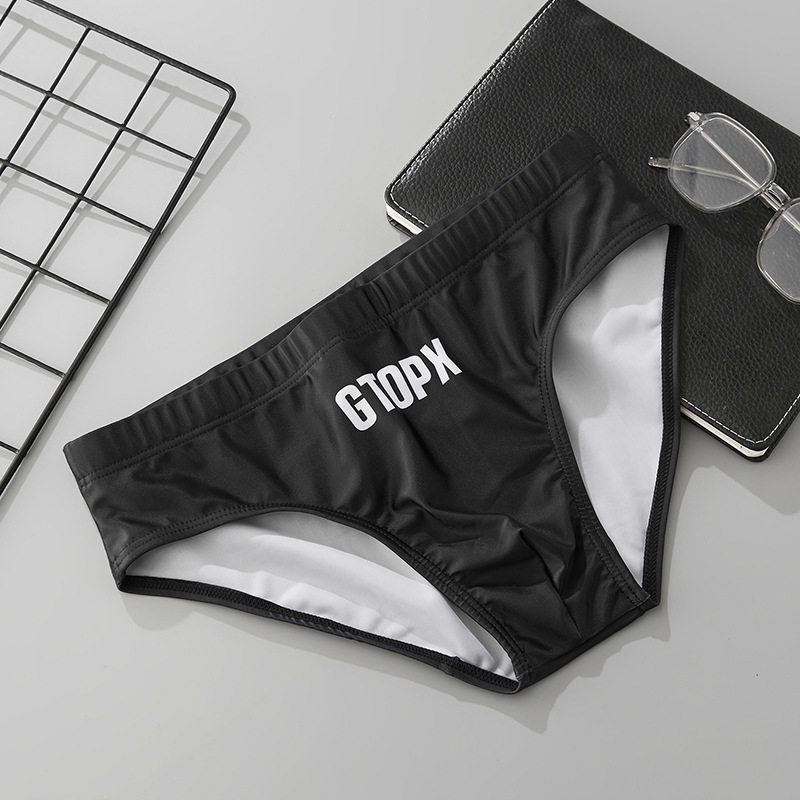 GTOPX MAN 破浪美學雙層三角泳褲 – 黑