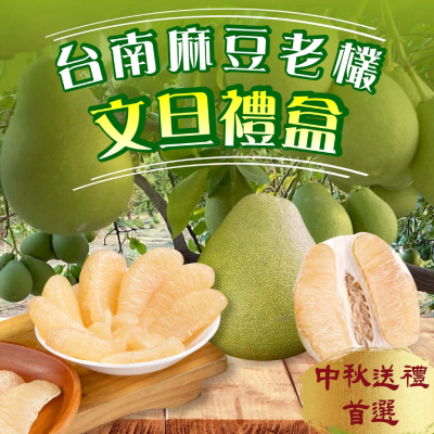 【初品果】☆產銷履歷-台南麻豆老欉文旦禮盒 10斤 大果7-9顆 / 小果10-18顆 1箱/2箱 (8/5開始陸續出貨)-廠商直送