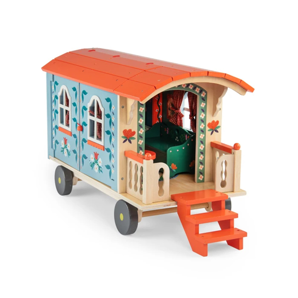 【預購】法國 Moulin Roty 米努奇卡斯木質露營車小屋 (不附人偶)