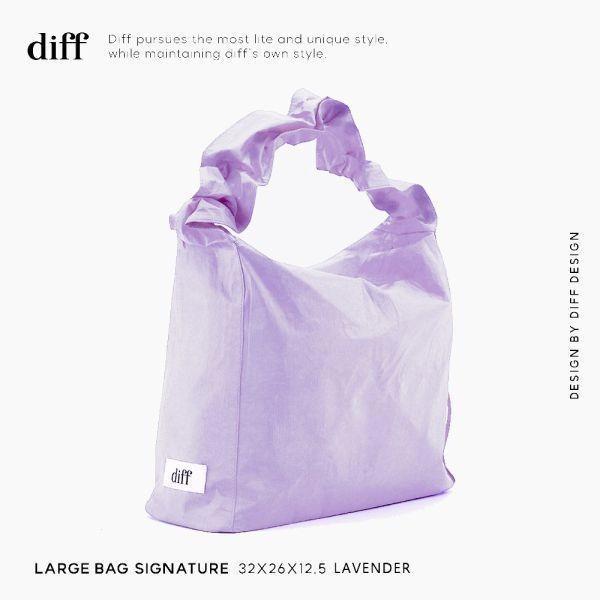 【韓國diff】1件9折/2件79折★Large Bag Signature 側肩包 lavender-薰衣草紫