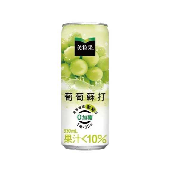 美粒果零加糖葡萄蘇打330ml
