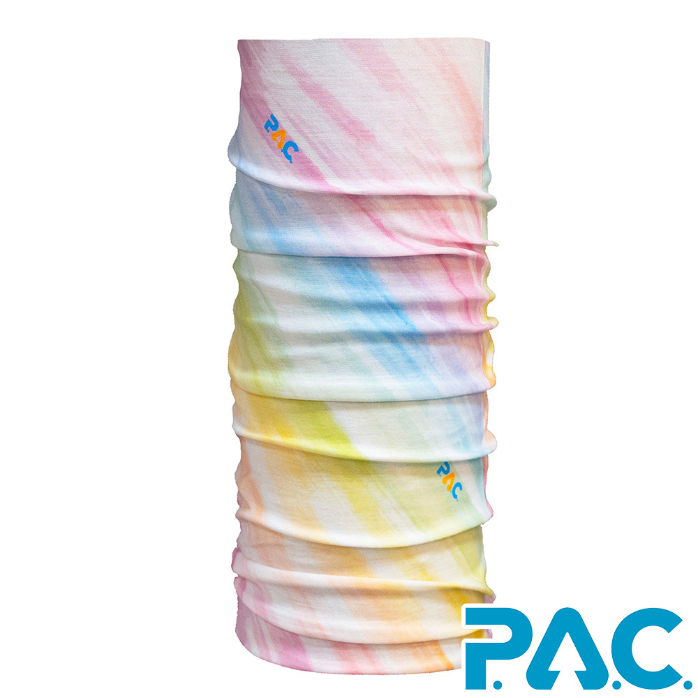 【PAC 德國】透氣排汗經典頭巾(PAC8810445夏日彩虹/透氣/抗臭/快乾/抗UV/無縫頭巾)