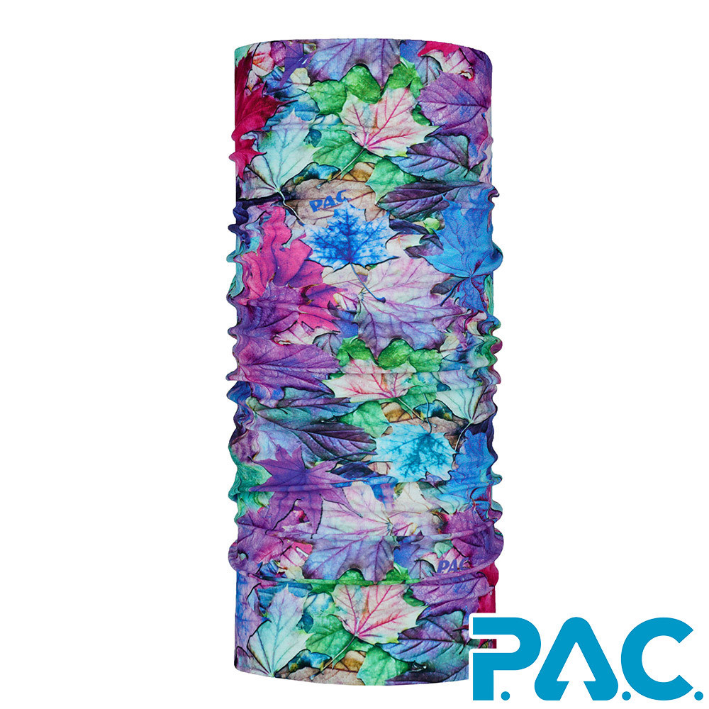 【PAC 德國】透氣排汗經典頭巾(PAC8810378渲染彩楓/透氣/抗臭/快乾/抗UV/無縫頭巾)