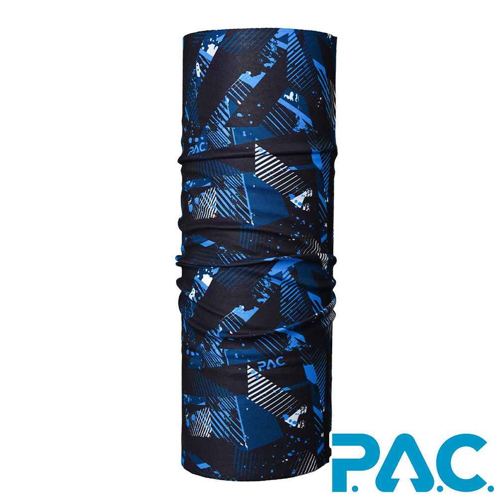 【PAC 德國】透氣排汗經典頭巾(PAC8810431黑夜競速/透氣/抗臭/快乾/抗UV/無縫頭巾)