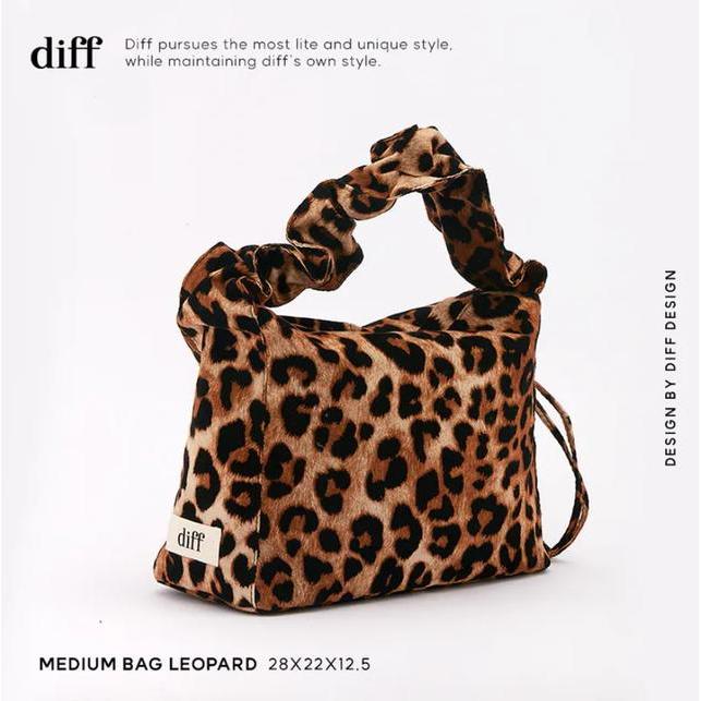 【韓國 diff】1件9折/2件79折★經典流浪包 Limited Leopard 肩背包 托特包(M/L)-豹紋