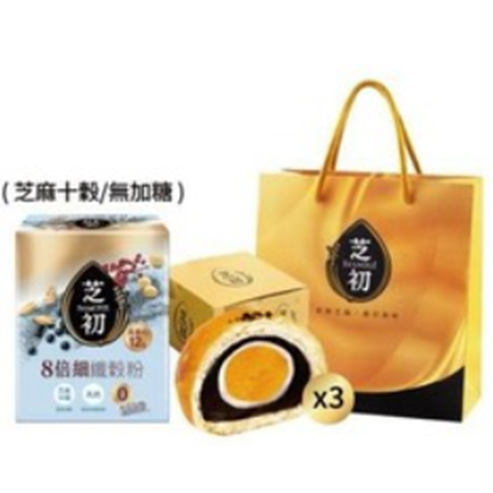 【芝初】8倍細高蛋白纖穀粉-任選1盒+蛋黃酥三顆